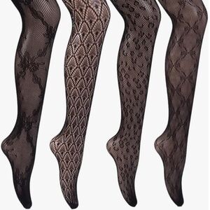 3 pairs of fishnet stockings.